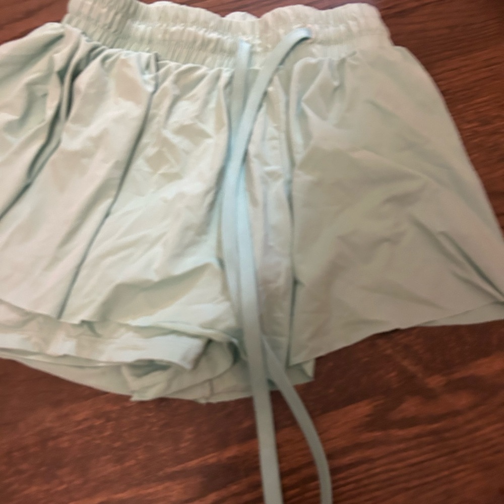 Amazon Women's Athletic Shorts in Light Blue